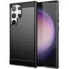 Image de Coque Pour Samsung Galaxy S24 Ultra 5g - Housse Etui Silicone Gel Carbone + Film Ecran - Noir
