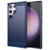 Image de Coque pour Samsung Galaxy S24 Ultra 5G - housse etui silicone gel carbone + verre trempe - BLEU FONCE