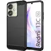 Image de Coque Pour Xiaomi Redmi 13c / Poco C65 / Poco M6 5g - Housse Etui Silicone Gel Carbone + Film Ecran - Noir