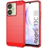 Image de Coque Pour Xiaomi Redmi 13c / Poco C65 / Poco M6 5g - Housse Etui Silicone Gel Carbone + Film Ecran - Rouge