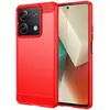 Image de Coque Pour Xiaomi Redmi Note 13 5g - Housse Etui Silicone Gel Carbone + Film Ecran - Rouge