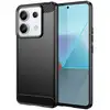 Image de Coque Pour Xiaomi Redmi Note 13 Pro 5g / Poco X6 5g - Housse Etui Silicone Gel Carbone + Verre Trempe - Noir