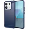 Image de Coque Pour Xiaomi Redmi Note 13 Pro 5g / Poco X6 5g - Housse Etui Silicone Gel Carbone + Verre Trempe - Bleu Fonce