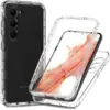 Image de Coque Pour Samsung Galaxy S24 Plus 5g - Housse Etui Silicone Gel 360 Integrale + Verre Trempe - Transparent