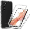 Image de Coque pour Samsung Galaxy S24 Plus 5G - housse etui silicone gel fine 360 integrale (avant et arriere) + verre trempe - TRANSPARENT
