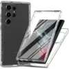 Image de Coque Pour Samsung Galaxy S24 Ultra 5g - Housse Etui Silicone Gel 360 Integrale + Film Ecran - Transparent
