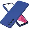 Image de Coque Pour Samsung Galaxy A35 5g - Housse Etui Silicone Gel Fine + Verre Trempe - Bleu Fonce