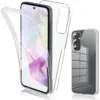 Image de Coque Pour Samsung Galaxy A35 5g - Housse Etui Silicone Gel 360 Integrale + Verre Trempe - Transparent