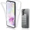 Image de Coque Pour Samsung Galaxy A55 5g - Housse Etui Silicone Gel 360 Integrale + Verre Trempe - Transparent