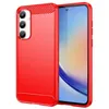 Image de Coque pour Samsung Galaxy A35 5G - housse etui silicone gel carbone + film ecran - ROUGE