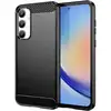 Image de Coque Pour Samsung Galaxy A35 5g - Housse Etui Silicone Gel Carbone + Verre Trempe - Noir