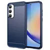 Image de Coque pour Samsung Galaxy A35 5G - housse etui silicone gel carbone + verre trempe - BLEU FONCE
