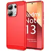 Image de Coque Pour Xiaomi Redmi Note 13 4g - Housse Etui Silicone Gel Carbone + Film Ecran - Rouge