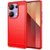 Image de Coque Pour Xiaomi Redmi Note 13 Pro 4g / Poco M6 Pro 4g - Housse Etui Silicone Gel Carbone + Film Ecran - Rouge