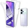 Image de Coque Pour Xiaomi Redmi Note 13 Pro+ Plus 5g - Housse Etui Silicone Gel 360 Integrale + Verre Trempe - Transparent