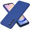 Image de Coque Pour Samsung Galaxy A24 4g / A25 5g - Housse Etui Silicone Gel Fine + Verre Trempe - Bleu Fonce