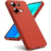 Image de Coque Pour Xiaomi Redmi Note 13 4g - Housse Etui Silicone Gel Fine + Verre Trempe - Rouge