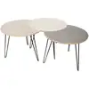 Image de Trio De Tables Gigognes - Beige Et Noire - H. 36cm