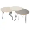 Image de Table d'appoint - home deco factory - modulable - 3 en 1 - beige et noir