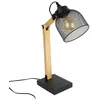 Image de Lampe - Home Deco Factory - Articulable - Bois Et Métal - Noir Et Marron