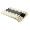 Image de Plaid - Home Deco Factory - Berbère - Rayures - Beige Et Noir