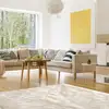 Image de Tapis - Home Deco Factory - Imitation Fourrure - Ecru - 115 X 170 Cm