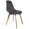 Image de Chaise Design Assise En Grosse Maille Noir 85 Cm