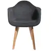 Image de Lot De 2 Fauteuils - Home Deco Factory - Grosse Maille - Noir
