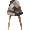 Image de Chaise Scandinave Patchwork Marron
