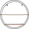Image de Etagere Bois Métal Rond - M4 - 40 X 10 X 40 Cm - M4 - Cmp