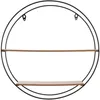 Image de Etagère bois métal rond - 40 x 10 x 40 cm - CMP