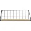 Image de JANE Etagère murale bois et métal - Rectangle -15X45X15 cm - Noir/Beige