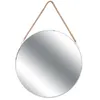 Image de Miroir - Home Deco Factory - Rond - Blanc - Anse En Jonc De Mer