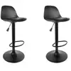 Image de Lot de 2 tabourets de bar - home deco factory - isak - modernes - noirs