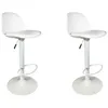 Image de Lot De 2 Tabourets De Bar - Home Deco Factory - Réglables - Blanc