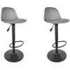 Image de Lot de 2 Tabourets de Bar - HOME DECO FACTORY - Isak - Réglables - Design - Gris
