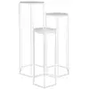 Image de Sellettes assorties en métal (lot de 3) blanc