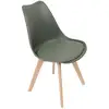 Image de Chaise Scandinave Avec Cousin Cocooning - Vert Kaki