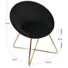 Image de Fauteuil - home deco factory - karl - chic - noir ACD3664944097464