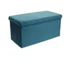 Image de Banc De Rangement Pliable Design Velours Meli Gm