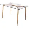 Image de Table - Home Deco Factory - Design - Verre - Métal Imitation Bois - Transparent