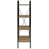 Image de Etagere - Home Deco Factory - Loka - Bois Et Metal - Beige Et Noir