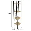 Image de Etagere - Home Deco Factory - Loka - Bois Et Metal - Beige Et Noir - H148 X L34 X P32 Cm