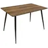 Image de Table de repas - home deco factory - imitation bois - marron et noir