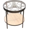 Image de Table D'appoint Design Horloge Vintage Oscar - Diam. 50 X H. 50 Cm - Noir