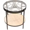 Image de Table d'appoint - home deco factory - horloge - noir - transparent