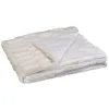 Image de Plaid - Home Deco Factory - Imitation Fourrure - Avec Anses - Blanc - 120 X 150 Cm