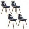 Image de Lot de 4 chaises - home deco factory - patchwork - multicolore
