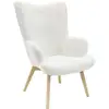 Image de Fauteuil De Salon Imitiation Fourrure Scandi Helsinki - Blanc