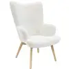 Image de Fauteuil - home deco factory - helsinki - imitation fourrure - blanc et marron